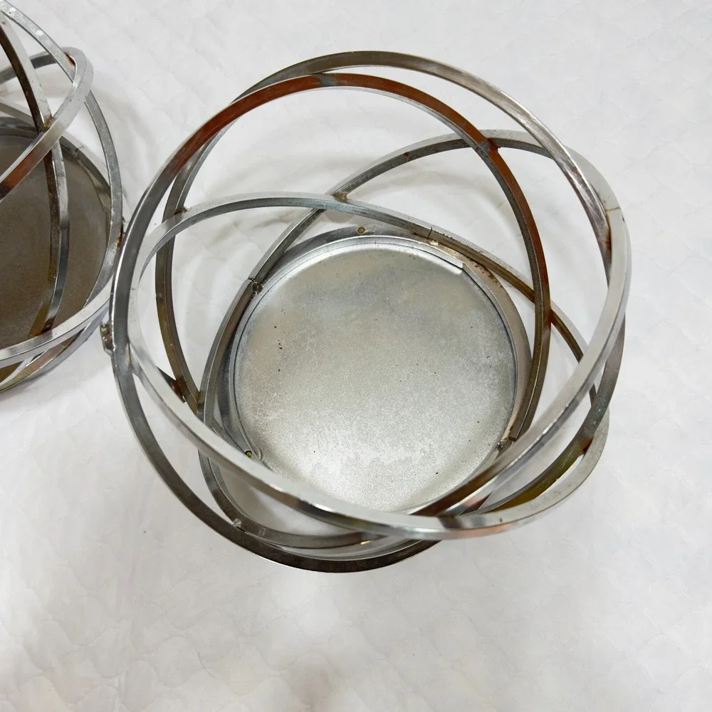 Z Gallerie Revolve Silver Wall Sconce Pair Taper Holder 18